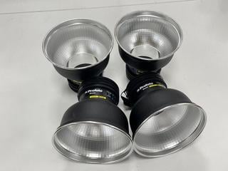 Lot 96  
            Marchington - Delivery or Collection 

                
4X PROFOTO ZOOM REFLECTORS STUDIO LIGHTING ACCESSORIES. [JPTM147948]