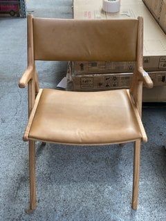 Lot 18  
            Marchington SR11 - Delivery or Collection 
                
JOHN LEWIS & PARTNERS X-RAY ARM CHAIR IN TAN LEATHER - ORIGINAL RRP - £349: LOCAT...