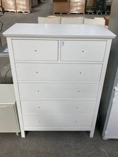 Lot 25  
            Marchington SR11 - Delivery or Collection 
                
JOHN LEWIS & PARTNERS WILTON 4+2 DRAWER CHEST OF DRAWERS IN WHITE - ORIGINAL RRP ...