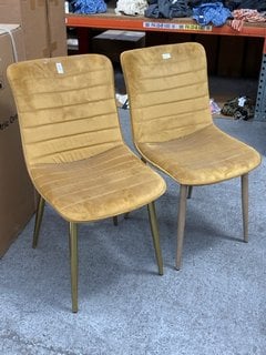 Lot 297  
            Marchington SR11 - Delivery or Collection 

                
MODERN STYLE DINING CHAIR IN YELLOW WITH GOLD LEGS TO INCLUDE MODERN STYLE DINING...