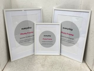 Lot 324  
            Marchington SR11 - Delivery or Collection 

                
SET OF 3 A4 PHOTO FRAMES IN WHITE: LOCATION - B3