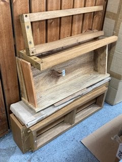 Lot 382  
            Marchington SR11 - Delivery or Collection 

                
QTY OF ASSORTED FURNITURE ITEMS TO INCLUDE 1 DRAWER COMPACT CONSOLE TABLE IN NATU...
