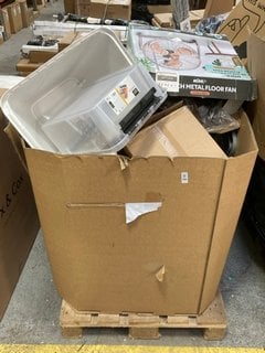 Lot 386  
            Marchington SR11 - Delivery or Collection 

                
PALLET OF ASSORTED ITEMS TO INCLUDE KUHL 18 INCH METAL FLOOR FAN IN COPPER FINISH...