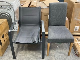 Lot 407  
            Marchington SR11 - Delivery or Collection 

                
JOHN LEWIS & PARTNERS MIAMI GARDEN DINING ARMCHAIR IN CHARCOAL: LOCATION - B3