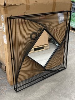 Lot 501  
            Marchington SR11 - Delivery or Collection 

                
OAK FURNITURELAND SKYLAR METAL WALL MIRROR IN BLACK: LOCATION - A7