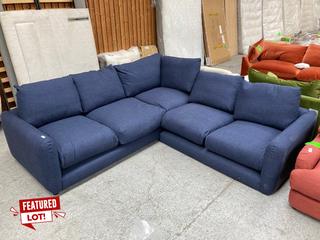 Lot 56  
            Marchington SR11 - Delivery or Collection 

                
LOAF.COM SQUISH MEISTER CORNER SOFA EVEN SIDED IN NIGHT OWL BLUE - ORIGINAL RRP -...