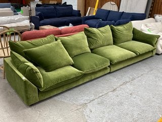 Lot 62  
            Marchington SR11 - Delivery or Collection 

                
LOAF.COM SLOW RISER EXTRA LARGE 4 SEATER SOFA IN GRASS CLIPPINGS - ORIGINAL RRP -...
