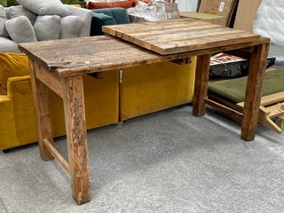 Lot 73  
            Marchington SR11 - Delivery or Collection 

                
RUSTIC RECLAIMED WOOD HIGH TABLE IN DARK WOOD FINISH: LOCATION - A2