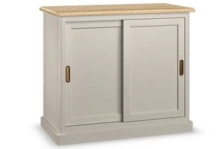 Lot 23  
            Marchington SR11 - Delivery or Collection 

                
OAK FURNITURELAND HENLEY NATURAL OAK AND STONE PAINTED HARDWOOD SMALL SIDEBOARD -...