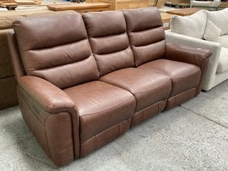 Lot 26  
            Marchington SR11 - Delivery or Collection 

                
OAK FURNITURELAND BRUNEL 3 SEATER RECLINER SOFA WITH ADJUSTABLE POWER HEADREST AN...