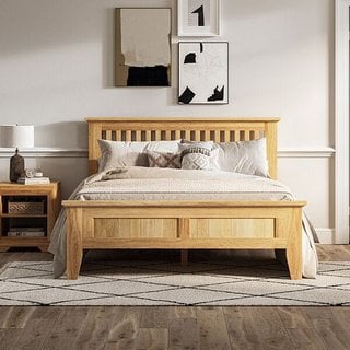 Lot 8  
            Marchington SR11 - Delivery or Collection 

                
OAK FURNITURELAND CANTERBURY NATURAL SOLID OAK 5FT KING-SIZE BED RAILS - ORIGINAL...
