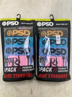 Lot 1057  
            Marchington SR13 - Parcel Delivery Only 

                
2 X PSD 3 PACK MENS CORE STANDARD BOXERS IN VARIOUS COLOURS-UK SIZE L/XL-ORIGINAL...