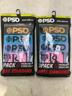 Lot 1058  
            Marchington SR13 - Parcel Delivery Only 

                
2 X PSD 3 PACK MENS CORE STANDARD BOXERS IN VARIOUS COLOURS-UK SIZE M-ORIGINAL CO...