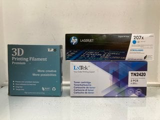 Lot 1086  
            Marchington SR13 - Parcel Delivery Only 

                
3 X TECH ITEMS TO INCLUDE HP LASERJET CYAN TONER CARTRIDGE: LOCATION - C13