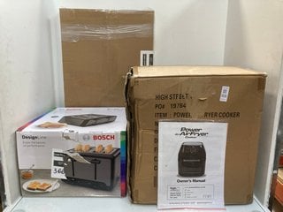 Lot 1131  
            Marchington SR13 - Parcel Delivery Only 

                
3 X HOUSEHOLD ITEMS TO INCLUDE POWER AIR FRYER COOKER: LOCATION - C11