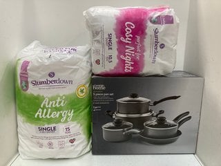 Lot 1132  
            Marchington SR13 - Parcel Delivery Only 

                
3 X HOUSEHOLD ITEMS TO INCLUDE GEORGE HOME ALUMINIUM 5 PIECE PAN SET: LOCATION - C11