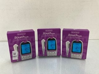 Lot 1187  
            Marchington SR13 - Parcel Delivery Only 

                
3 X TENSCARE ITOUCH SURE PELVIC FLOOR STRENGTHENER - COMBINED ORIGINAL RRP: £174....