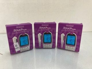 Lot 1195  
            Marchington SR13 - Parcel Delivery Only 

                
3 X TENSCARE ITOUCH SURE PELVIC FLOOR STRENGTHENER - COMBINED ORIGINAL RRP: £174....