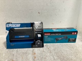 Lot 1218  
            Marchington SR13 - Parcel Delivery Only 

                
ERBAUER LEWO-TRIPOD TO INCLUDE MAKITA CORDLESS MULTI TOOL-MODEL NO TM30DZ (18+ ID...