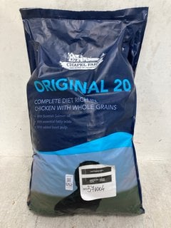 Lot 1252  
            Marchington SR13 - Parcel Delivery Only 

                
CHAPEL FARM ORIGINAL 20 COMPLETE DIET RICH IN CHICKEN AND WHOLE GRAINS DOG FOOD-B...
