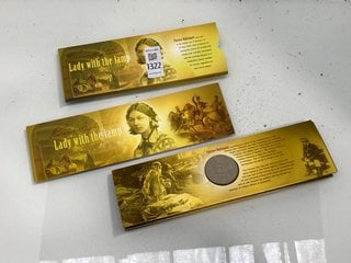 Lot 1322  
            Marchington SR13 - Parcel Delivery Only 

                
A FLORENCE NIGHTINGALE COMMEMORATIVE FIVE POUND COIN, 150TH ANNIVERSARY OF THE CR...