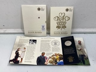 Lot 1325  
            Marchington SR13 - Parcel Delivery Only 

                
HIS ROYAL HIGHNESS THE PRINCE OF WALES 60TH BIRTHDAY COMMEMORATIVE FIVE POUND CRO...