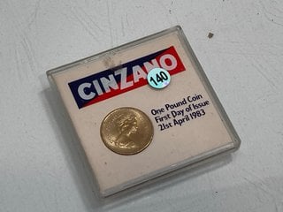 Lot 1347  
            Marchington SR13 - Parcel Delivery Only 

                
ROYAL MINT 1983 FIRST MINTING ONE POUND COIN, BRILLIANT AND UNCIRCULATED IN FITTE...