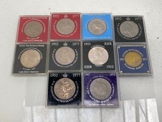Lot 1363  
            Marchington SR13 - Parcel Delivery Only 

                
A COLLECTION OF VINTAGE BRITISH COMMEMORATIVE CROWNS, ALL CASED: LOCATION - C3