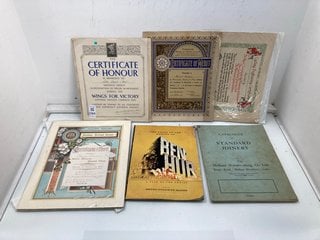 Lot 1364  
            Marchington SR13 - Parcel Delivery Only 

                
A COLLECTION OF ANTIQUARIAN EPHEMERA, MAINLY AWARDS AND CERTIFICATES TO INCLUDE '...