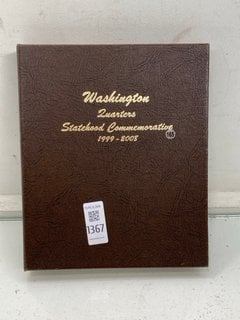 Lot 1367  
            Marchington SR13 - Parcel Delivery Only 

                
A FITTED PRESENTATION ALBUM OF USA COINAGE - WASHINGTON STATEHOOD COMMEMORATIVE Q...