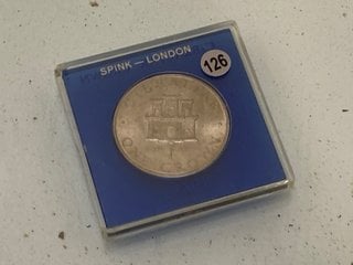 Lot 1422  
            Marchington SR13 - Parcel Delivery Only 

                
SPINK CASED GIBRALTAR CROWN 1968 BRILLIANT AND UNCIRCULATED IN ORIGINAL CASE: LOC...