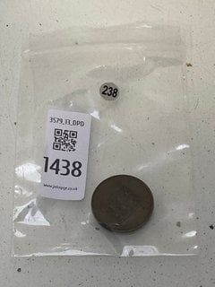 Lot 1438  
            Marchington SR13 - Parcel Delivery Only 

                
NUMISMATICS: 1830 GUERNSEY FOUR DOUBLES COIN, VERY FINE: LOCATION - C2