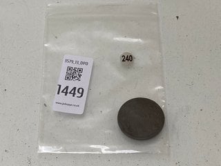 Lot 1449  
            Marchington SR13 - Parcel Delivery Only 

                
NUMISMATICS: 1868 GUERNSEY EIGHT DOUBLES COIN, VERY FINE: LOCATION - C2