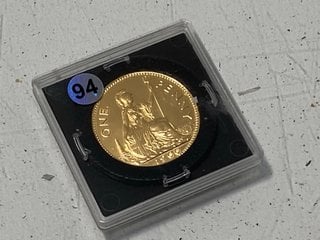 Lot 1477  
            Marchington SR13 - Parcel Delivery Only 

                
1966 GOLD DIPPED ONE PENNY COIN IN PROTECTIVE CAPSULE: LOCATION - C2