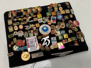 Lot 1492  
            Marchington SR13 - Parcel Delivery Only 

                
A LARGE COLLECTION OF VINTAGE PIN BADGES AND BADGES, MAINLY SOVIET RUSSIAN AND EA...