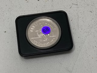 Lot 1525  
            Marchington SR13 - Parcel Delivery Only 

                
1975 CANADIAN MINT SILVER DOLLAR CALGARY CENTENARY COMMEMORATIVE COIN, BRILLIANT ...