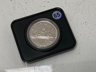 Lot 1532  
            Marchington SR13 - Parcel Delivery Only 

                
1975 CANADIAN MINT SILVER DOLLAR 'VOYAGER' COIN, BRILLIANT AND UNCIRCULATED IN PR...