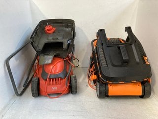 Lot 1555  
            Marchington SR13 - Parcel Delivery Only 

                
FLYMO CORDED LAWNMOWER TO INCLUDE LAWNMASTER CORDED LAWNMOWER: LOCATION - D1