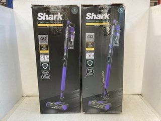 Lot 1567  
            Marchington SR13 - Parcel Delivery Only 

                
2 X SHARK STRATOS CORDLESS STICK VACUUMS -MODEL NO IZ202UK-ORIGINAL COMBINED RRP ...