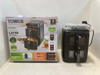 Lot 1581  
            Marchington SR13 - Parcel Delivery Only 

                
TOWER 11L DUAL LAYER AIR FRYER TO INCLUDE SWAN DUAL LAYER AIR FRYER - COMBINED OR...