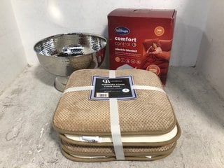 Lot 509  
            Marchington SR13 - Parcel Delivery Only 

                
3 X ASSORTED HOMEWARE ITEMS TO INCLUDE SILENTNIGHT COMFORT CONTROL ELECTRIC BLANK...