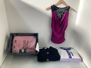 Lot 579  
            Marchington SR13 - Parcel Delivery Only 

                
QTY OF ASSORTED WOMENS CLOTHING - SIZE UK 6,8 & SMALL TO INCLUDE JANE NORMAN LACE...