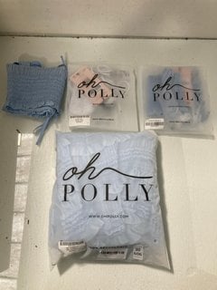 Lot 606  
            Marchington SR13 - Parcel Delivery Only 

                
4 X ASSORTED OH POLLY WOMENS CLOTHING IN VARIOUS SIZES TO INCLUDE STRAPPY CROP TO...