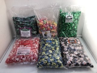Lot 772  
            Marchington SR13 - Parcel Delivery Only 

                
6 X ASSORTED PACKS OF SWEETIES TO INCLUDE PACK OF ANISEED TWIST FLAVOURED HARD BO...