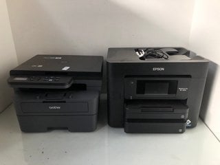 Lot 779  
            Marchington SR13 - Parcel Delivery Only 

                
BROTHER DCP-L2627DWE PRINTER IN BLACK/GREY TO INCLUDE EPSON WORKFORCE PRO WF-4830...