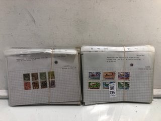 Lot 786  
            Marchington SR13 - Parcel Delivery Only 

                
THIRTY WELL-PRESENTED VINTAGE DEALER PACKS OF COLLECTIBLE STAMPS, EACH PACK DESCR...