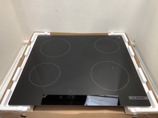 Lot 803  
            Marchington SR13 - Parcel Delivery Only 
                
BOSCH SERIES 2 PKE61RAA8B 59CM ELECTRIC CERAMIC HOB-ORIGINAL RRP £198.00: LOCATIO...