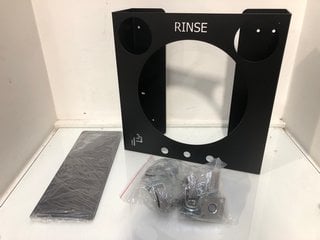 Lot 816  
            Marchington SR13 - Parcel Delivery Only 
                
RINSE CLEANING TROLLEY ON WHEELS IN BLACK METAL: LOCATION - B11