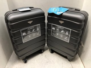 Lot 874  
            Marchington SR13 - Parcel Delivery Only 
                
2 X FLIGHT KNIGHT CABIN SIZE HARDSHELL SPINNER SUITCASES IN GREY: LOCATION - B13