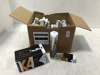 Lot 902  
            Marchington SR13 - Parcel Delivery Only 

                
QTY OF EVERBUILD EVERFLEX ONE HOUR CAULK TO INCLUDE QTY OF K4 VERTICAL LOCKS WITH...